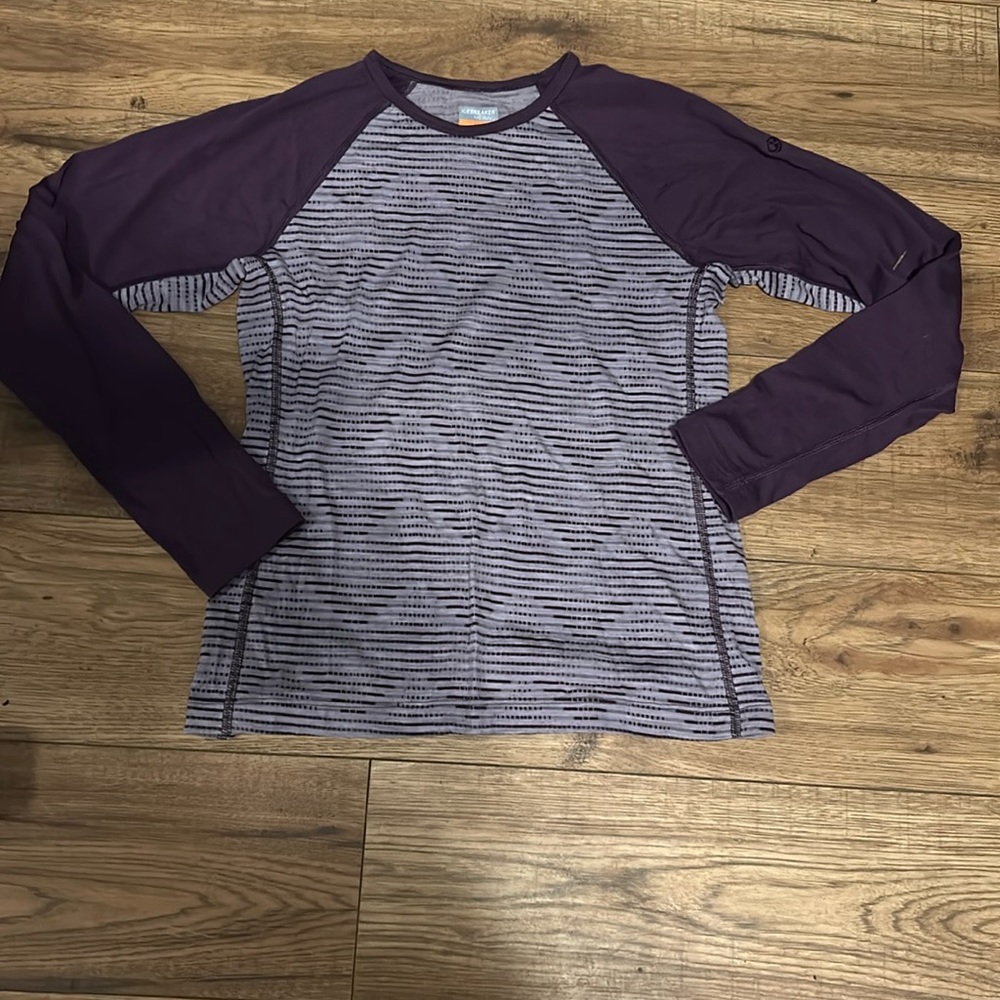 Girls Lightweight Icebreaker Merino Long Sleeve Shirt Sz 12